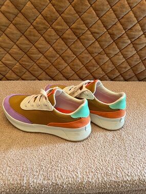 Sorel Multicolor Brown Tan Orange Purple Mint Low-Top Sneakers